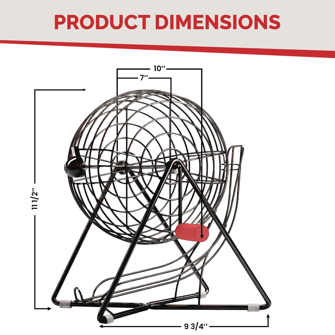 11 Inch Professional-Use Bingo Cage, Mysterious Black