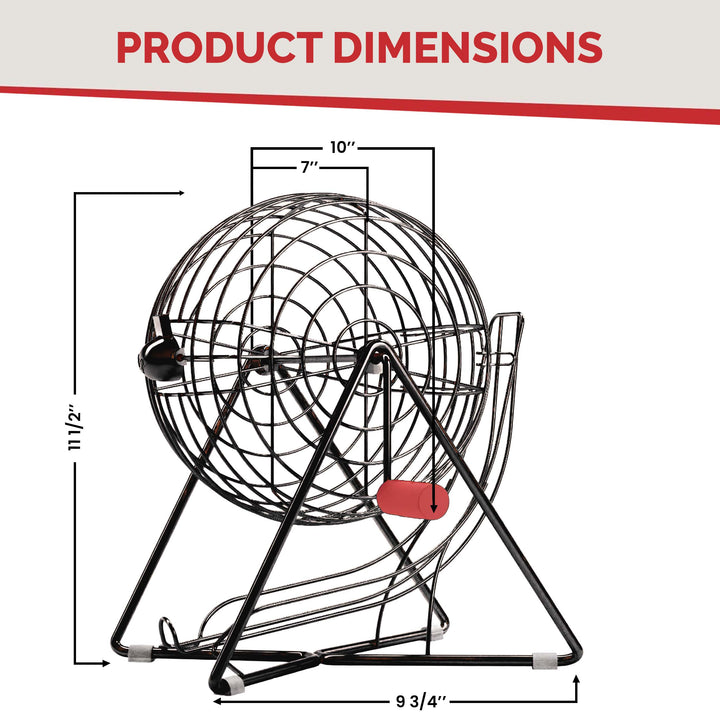 11 Inch Professional-Use Bingo Cage, Mysterious Black