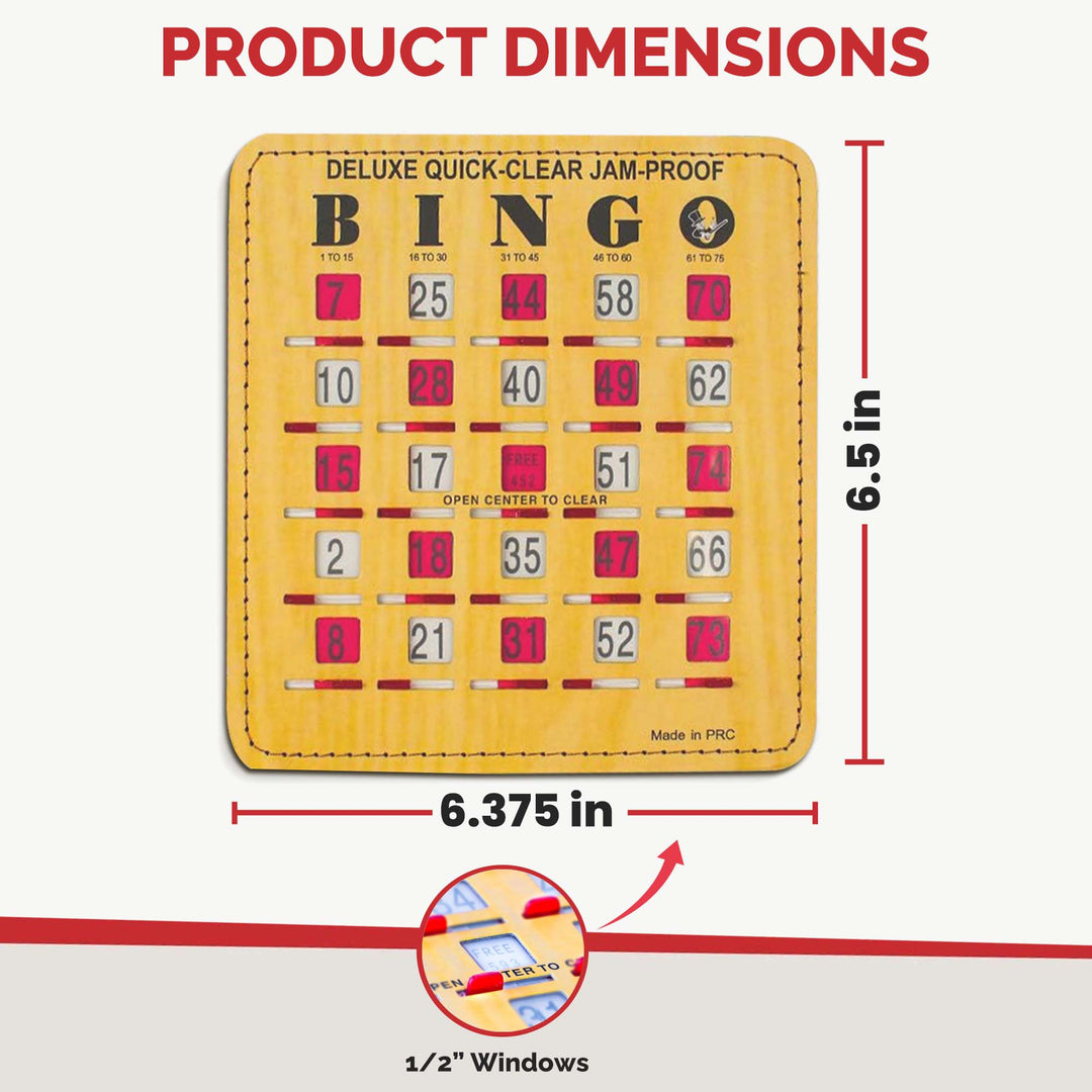 Deluxe QUICK-CLEAR Jam Proof Bingo Shutter Card
