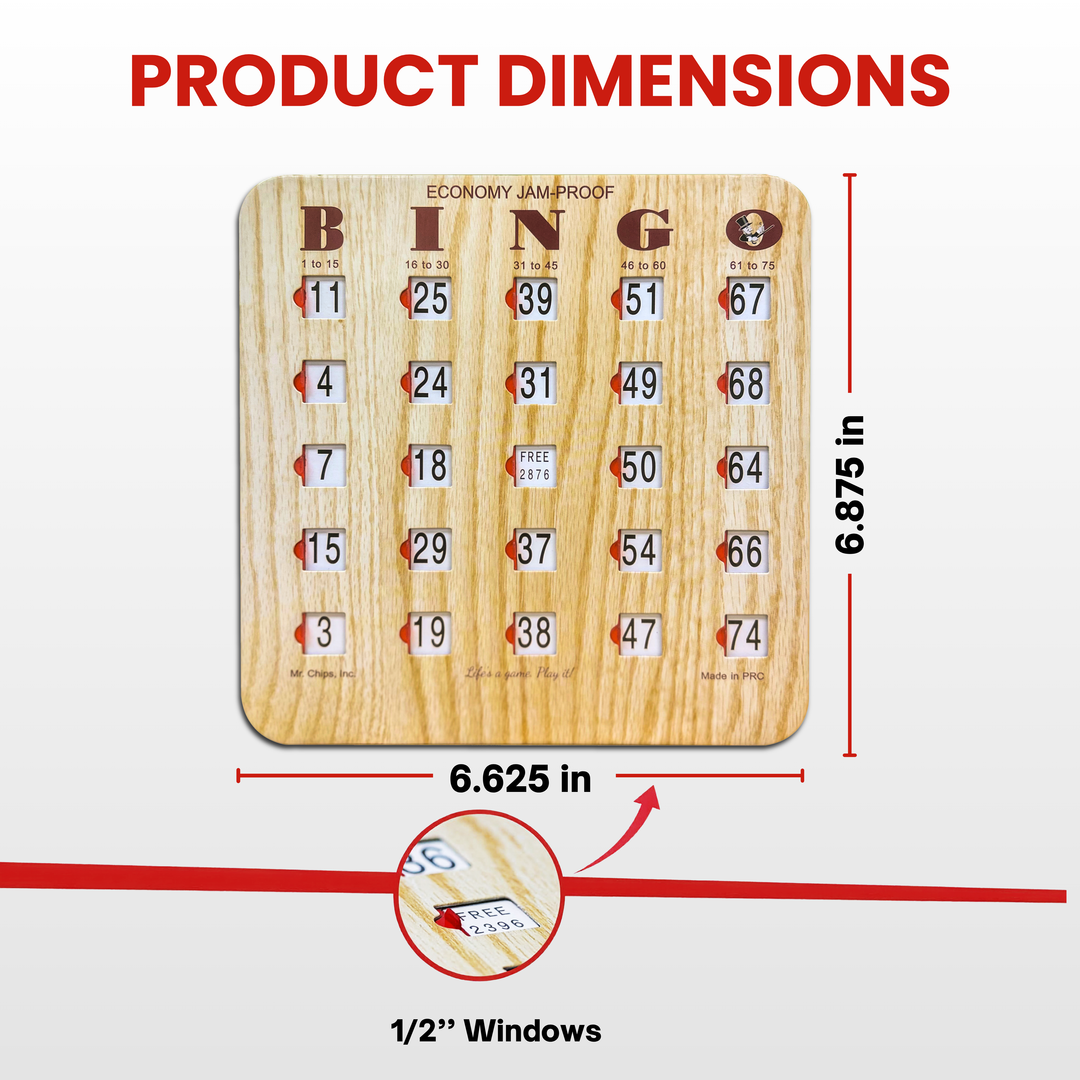 Economy Jam Proof Bingo Shutter Card