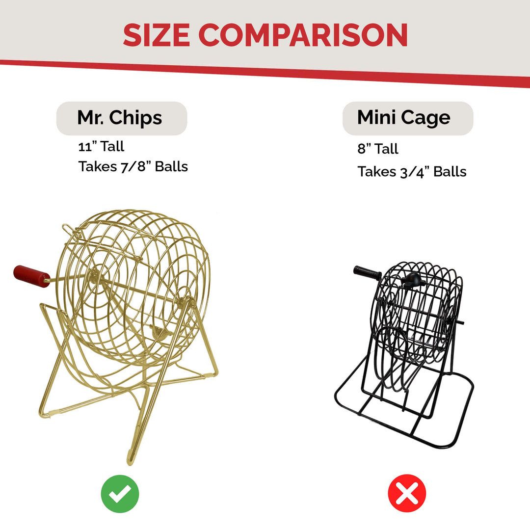 11 Inch Professional-Use Bingo Cage, Luxury Gold