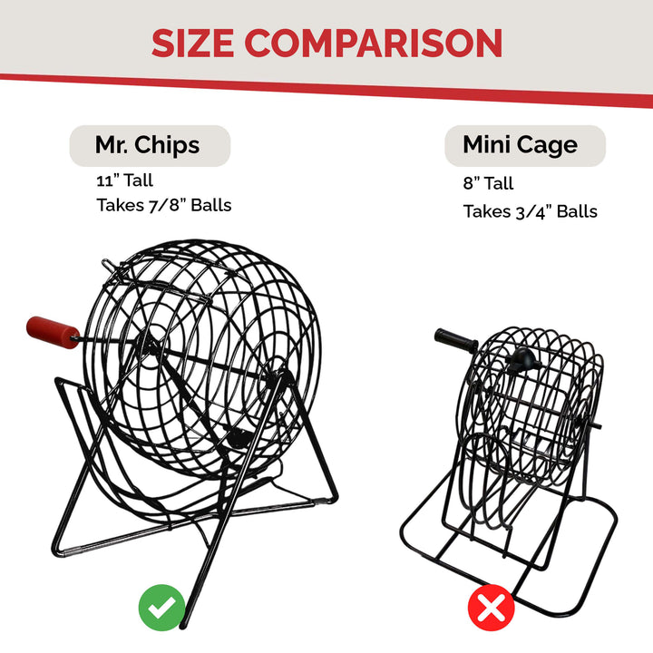 11 Inch Professional-Use Bingo Cage, Mysterious Black
