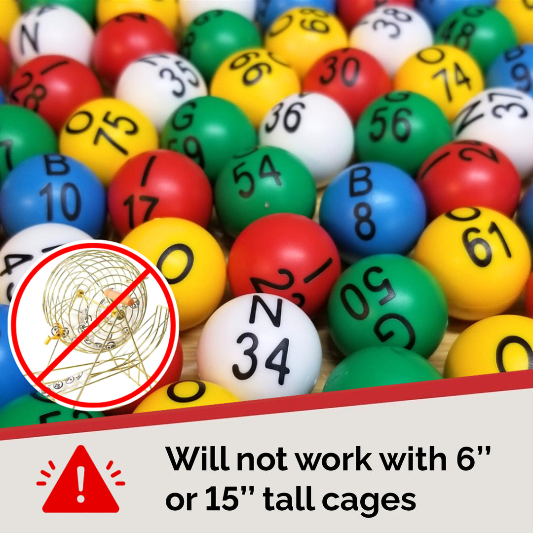 Bingo Master Board and Easy Read 7/8" Bingo Balls with Fade and Scratch Resistant Large Numbers and Large Letters That Will Never Rub Off