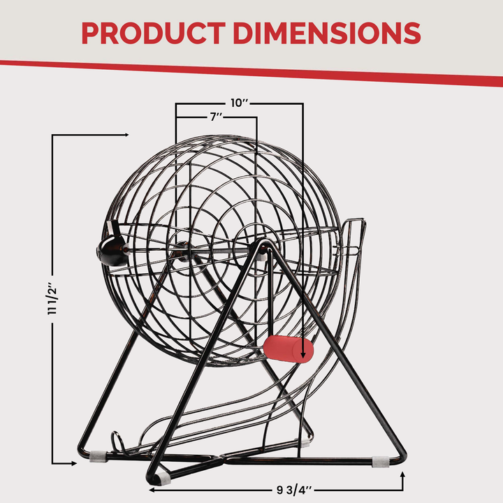 11 Inch Professional-Use Bingo Cage, Mysterious Black