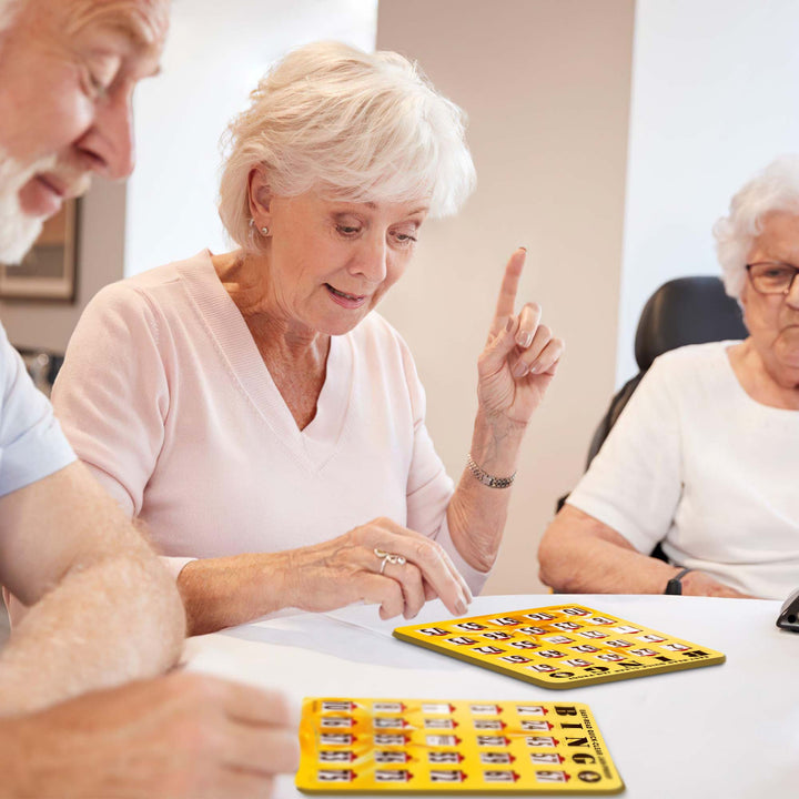 Complete Bingo Game w-25 Easy Read QUICK CLEAR JAM PROOF Shutter Cards