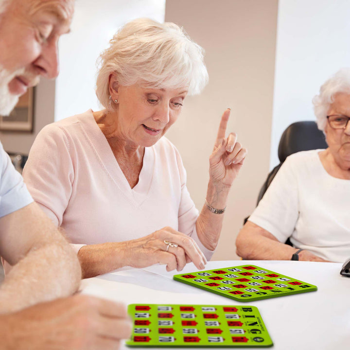 Our complete bingo game is everything you need to play bingo! It is lightweight, portable, handheld, and easy to use! Great for kids, teens, adults, and seniors.
