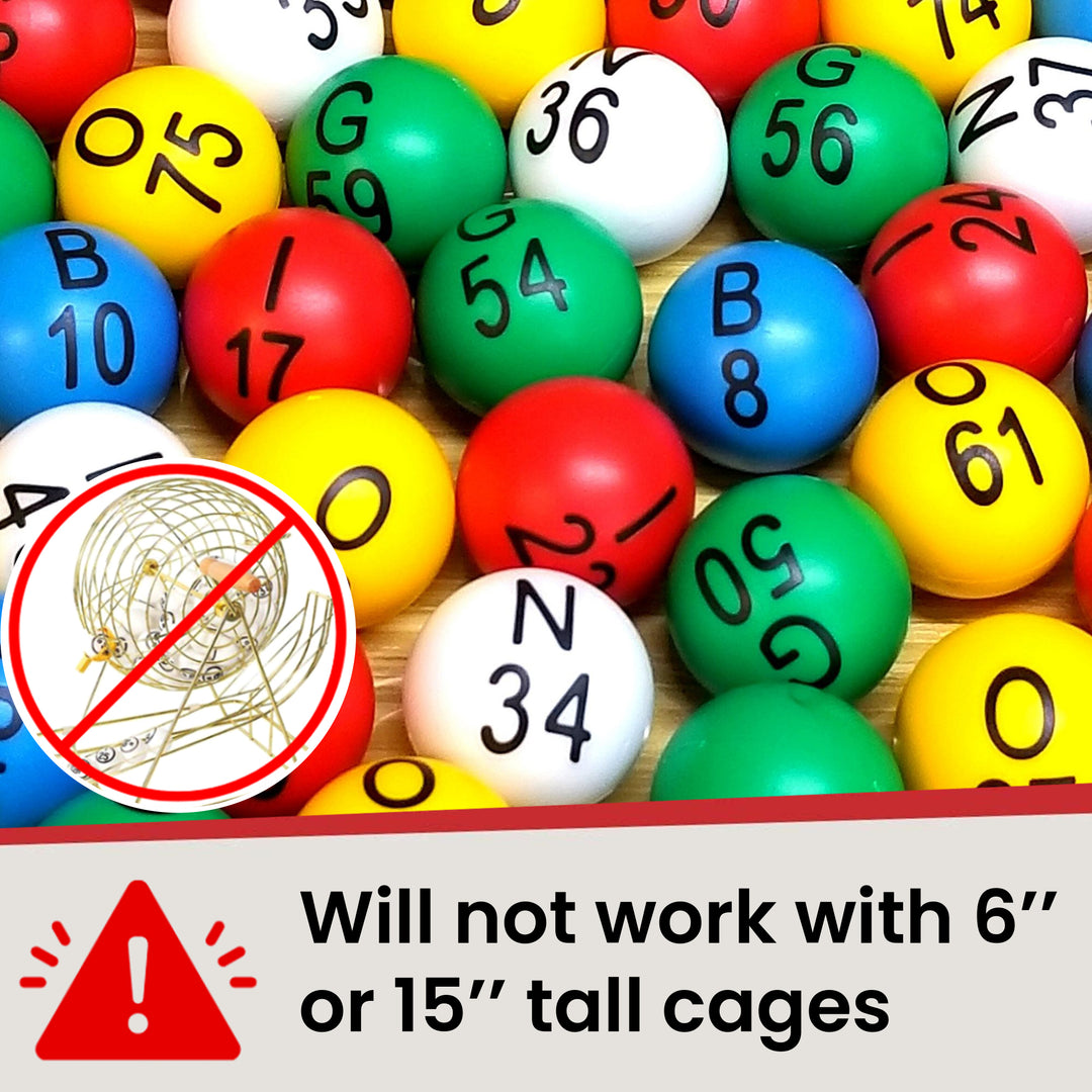 EASY-READ 7/8" 5-Color Plastic Bingo Ball Set