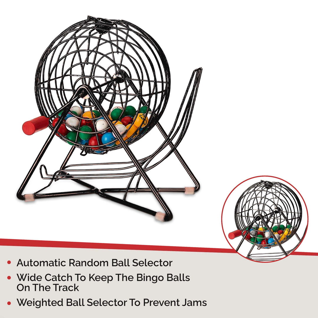11 Inch Professional-Use Bingo Cage, Mysterious Black