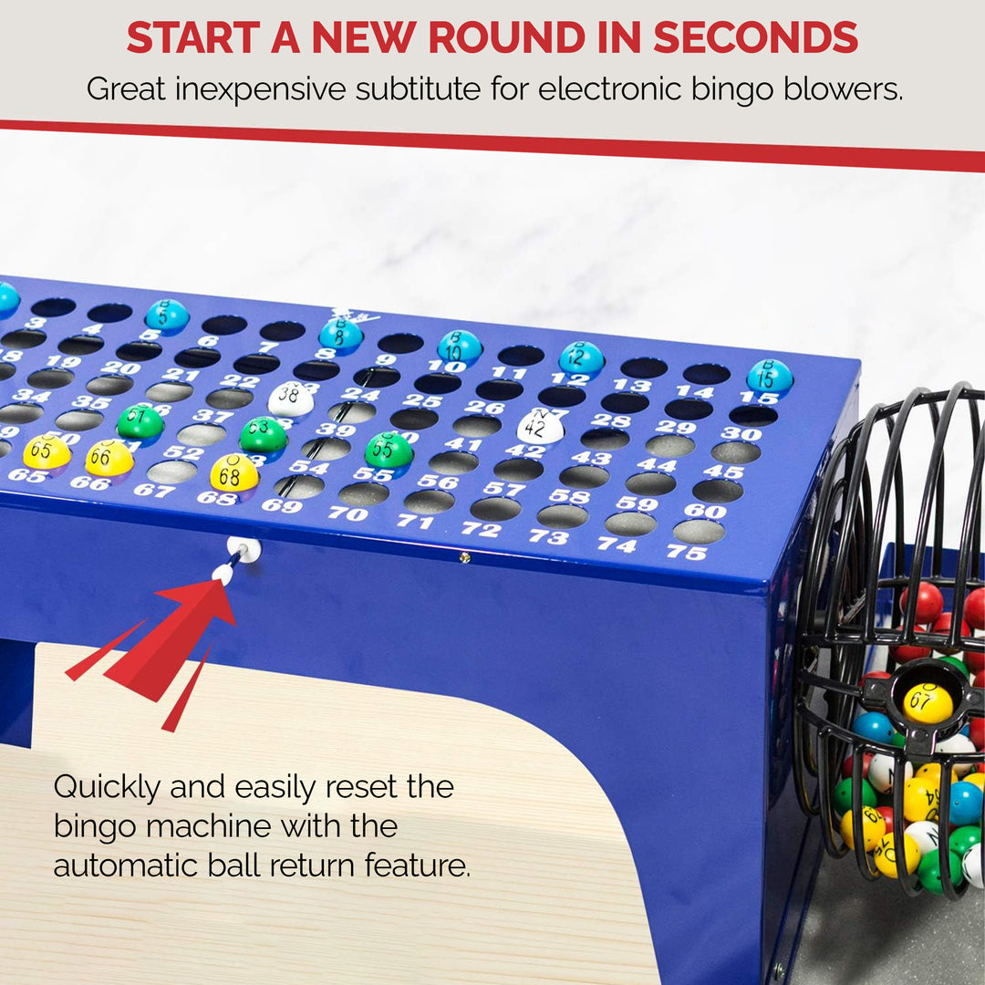 Deluxe Speed-O-Matic Cage Set w-EASY-READ 7/8 Inch Bingo Balls