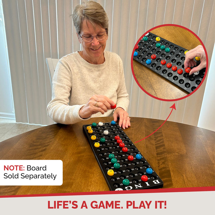 EASY-READ 7/8" 5-Color Plastic Bingo Ball Set