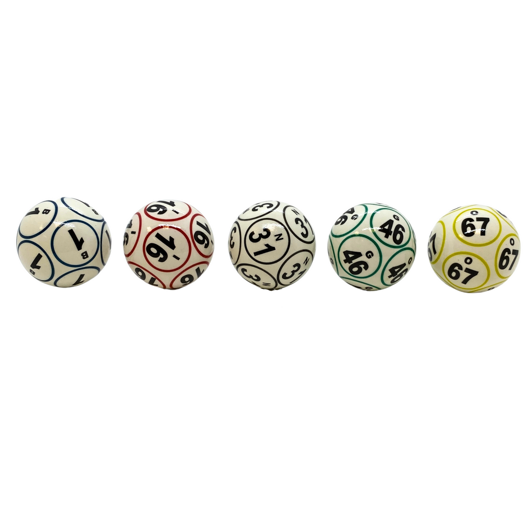 5-Color 12-Sided Coated Bingo Ball Set