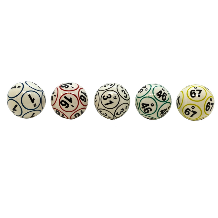 5-Color 12-Sided Coated Bingo Ball Set
