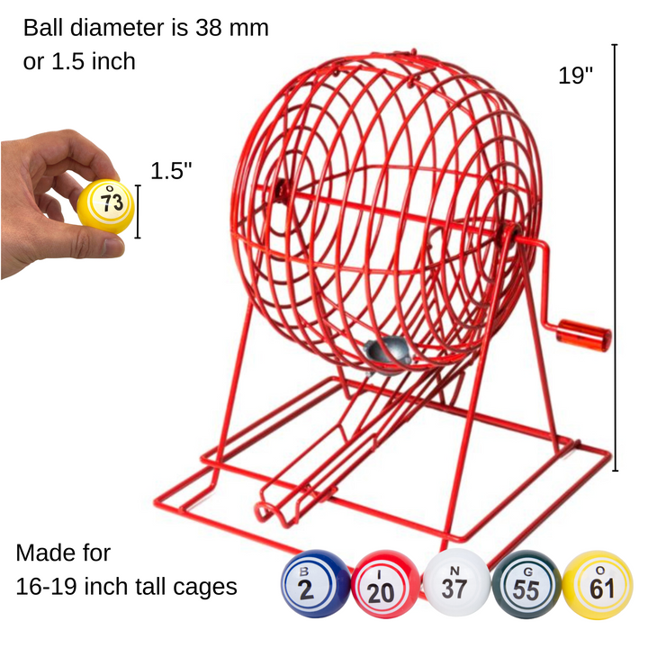 5-Color Double Number Coated Bingo Ball Set