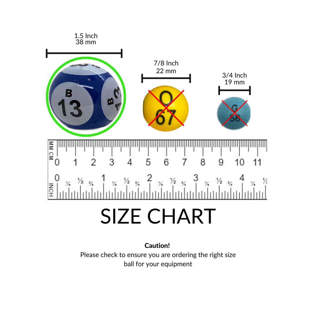 Deluxe 5-Color 6-Side Print Coated Bingo Ball Set