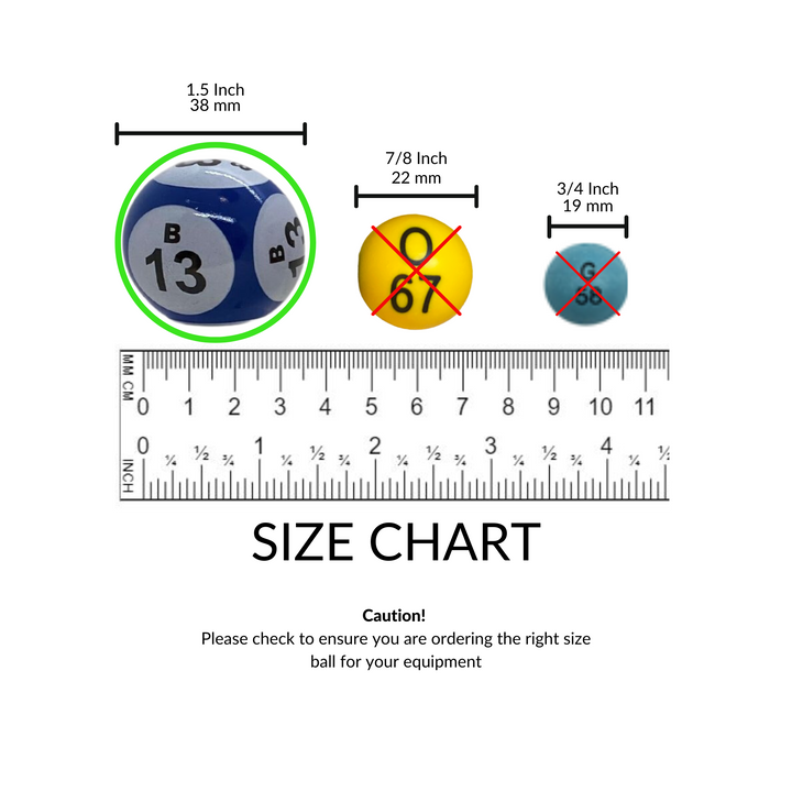 Deluxe 5-Color 6-Side Print Coated Bingo Ball Set