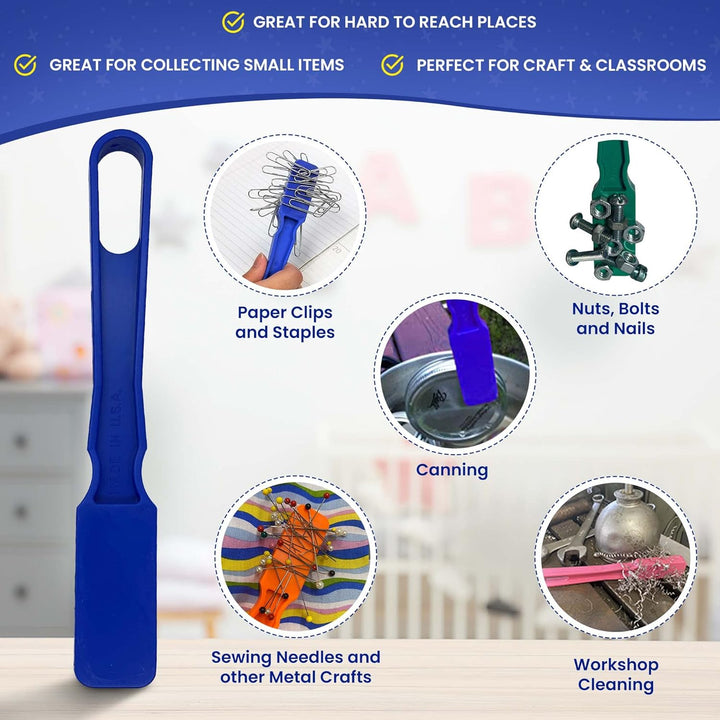 Magnetic Bingo Wand Blue – 1 Piece - Made in the USA – Ideal for Bingo, Science Experiments, Homeschool Accessories, Fridge Décor &amp; Sewing Supplies