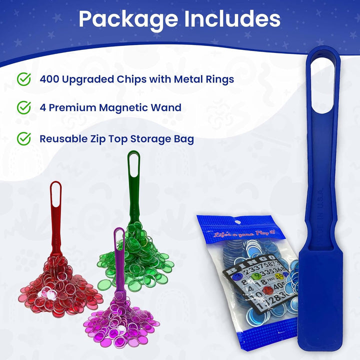 Magnetic Wands and Chip Bundles - 4 Pack, 5 Pack, 6 Pack, 7 Pack