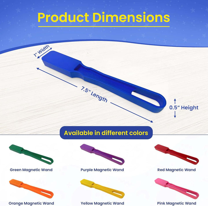 Magnetic Bingo Wand Blue – 1 Piece - Made in the USA – Ideal for Bingo, Science Experiments, Homeschool Accessories, Fridge Décor &amp; Sewing Supplies