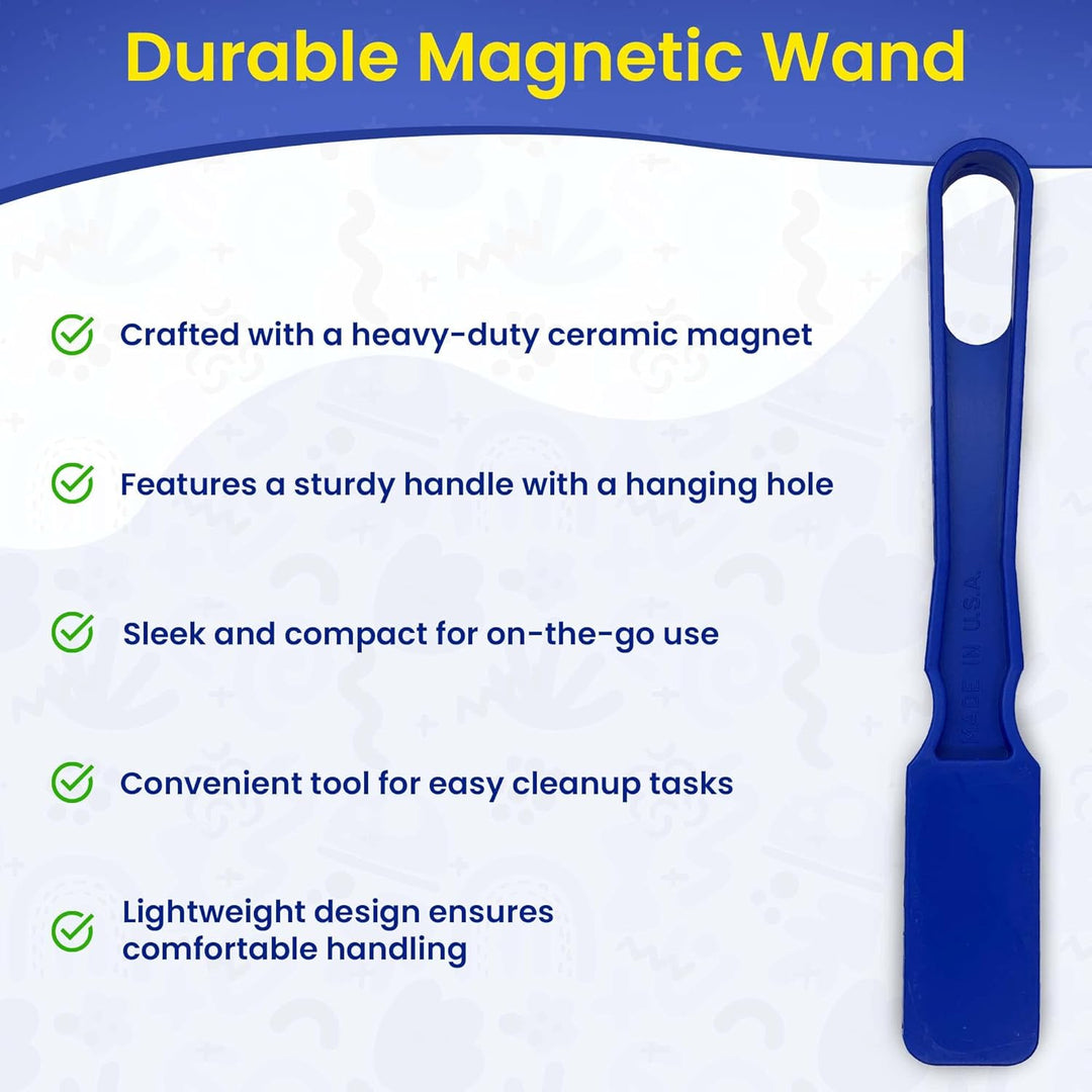 Magnetic Bingo Wand Blue – 1 Piece - Made in the USA – Ideal for Bingo, Science Experiments, Homeschool Accessories, Fridge Décor &amp; Sewing Supplies