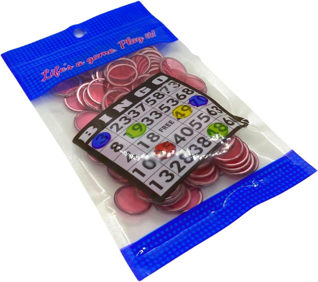Made in USA Bingo Magnetic Wand &amp; 200 ¾ Inch Blue Plastic Chips with Metal Rings - Upgraded Bingo Chips, USA Made to Support American Jobs