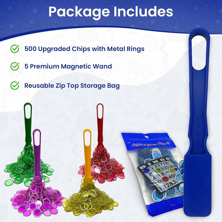Magnetic Wands and Chip Bundles - 4 Pack, 5 Pack, 6 Pack, 7 Pack