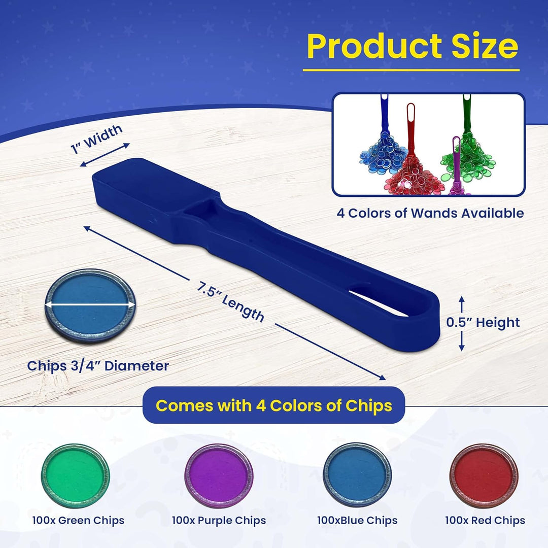 Magnetic Wands and Chip Bundles - 4 Pack, 5 Pack, 6 Pack, 7 Pack
