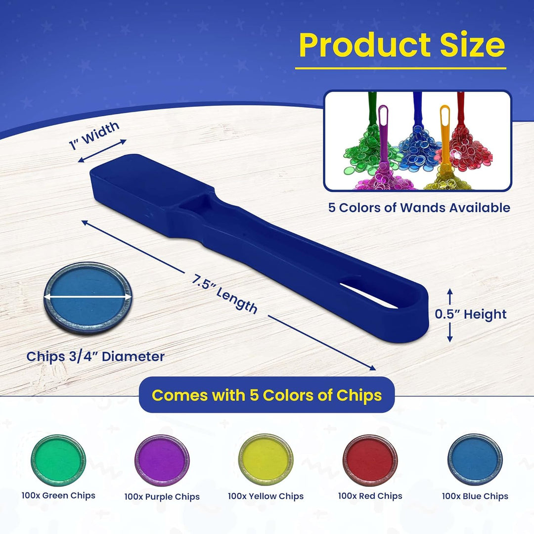 Magnetic Wands and Chip Bundles - 4 Pack, 5 Pack, 6 Pack, 7 Pack