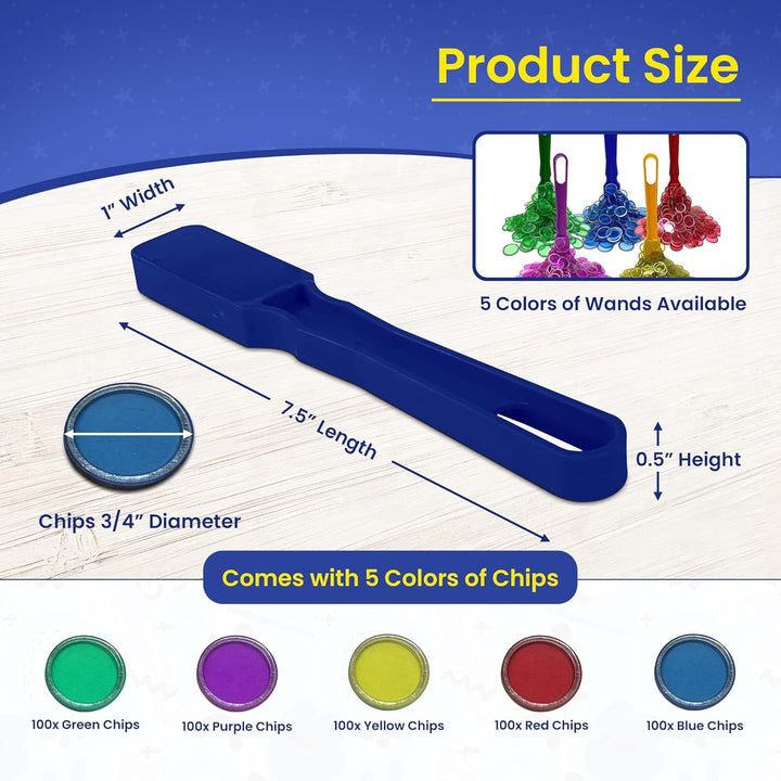 Magnetic Wands and Chip Bundles - 4 Pack, 5 Pack, 6 Pack, 7 Pack