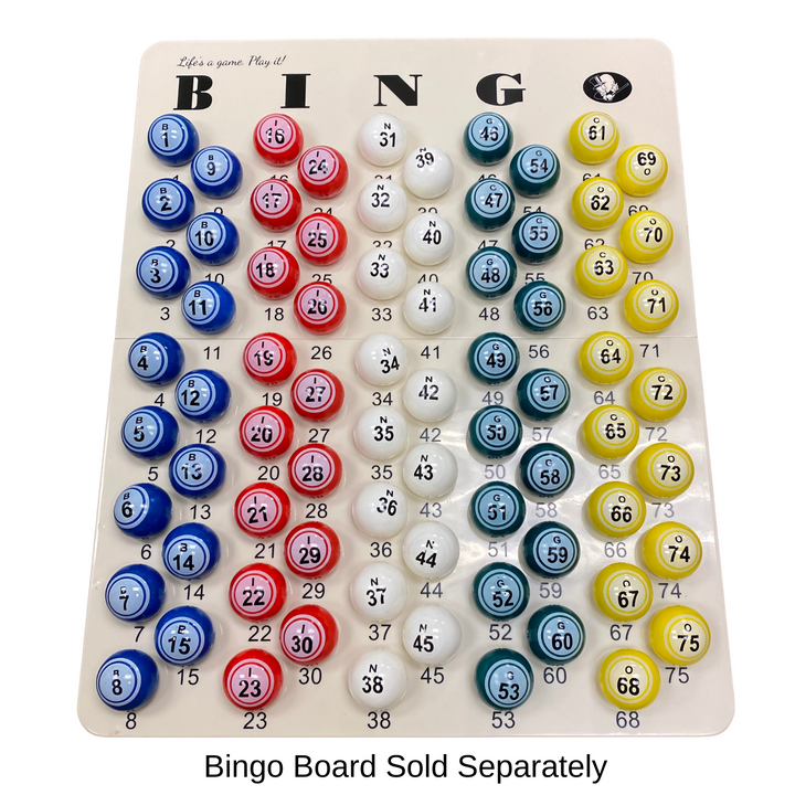 5-Color Double Number Coated Bingo Ball Set