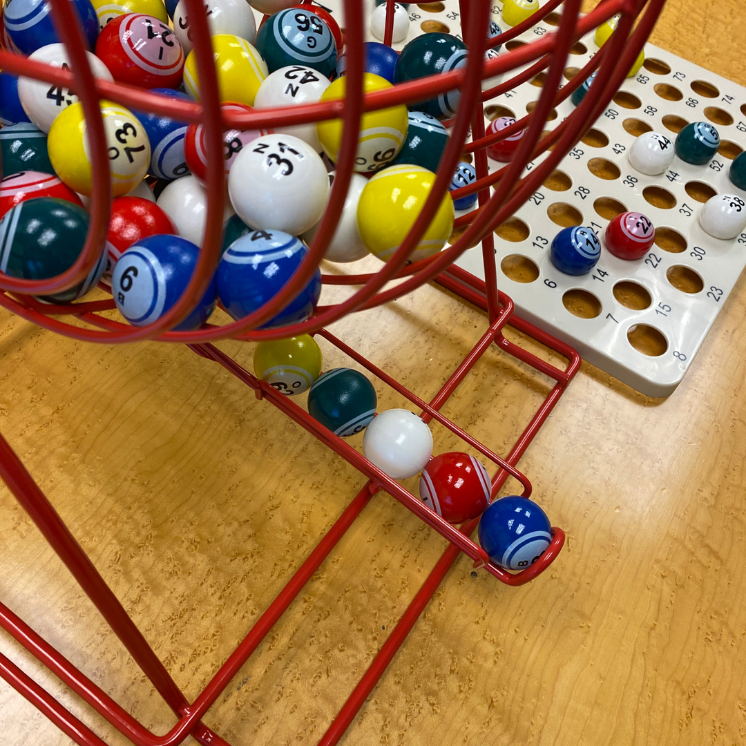 5-Color Double Number Coated Bingo Ball Set
