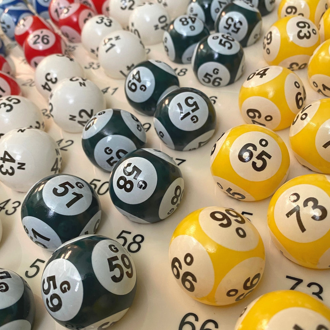 Deluxe 5-Color 6-Side Print Coated Bingo Ball Set – Mr