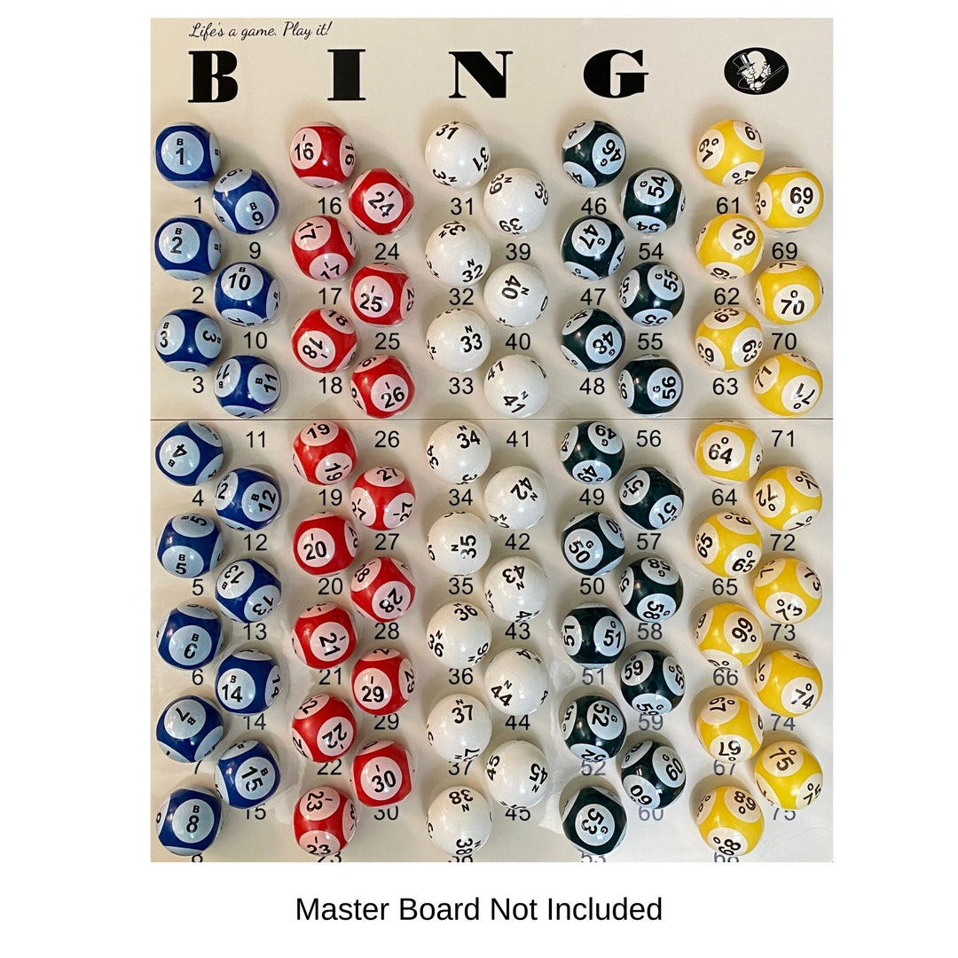 Deluxe 5-Color 6-Side Print Coated Bingo Ball Set