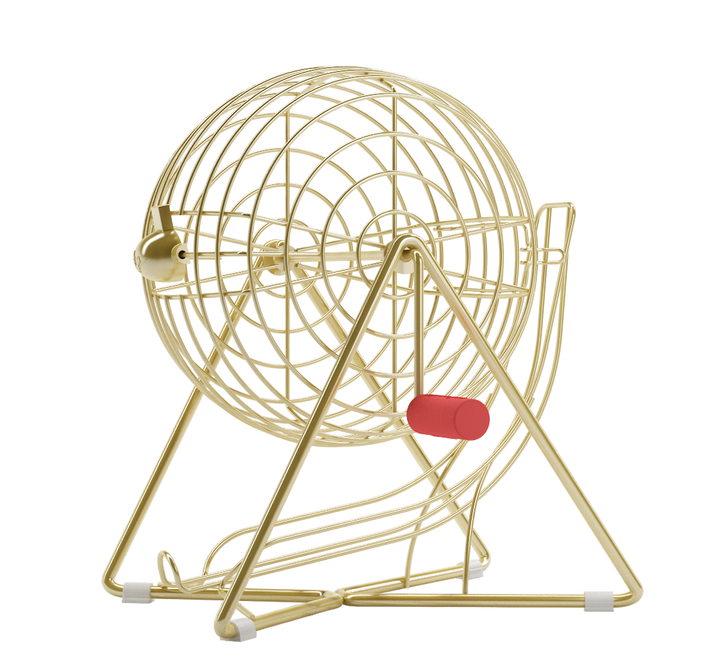 11 Inch Professional-Use Bingo Cage, Luxury Gold