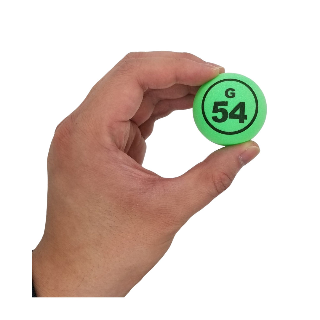 5-Color Double Number Matte Bingo Balls (40 mm)