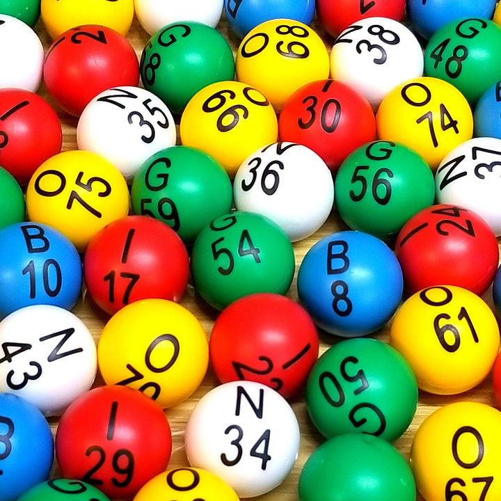 EASY-READ 7/8" 5-Color Plastic Bingo Ball Set