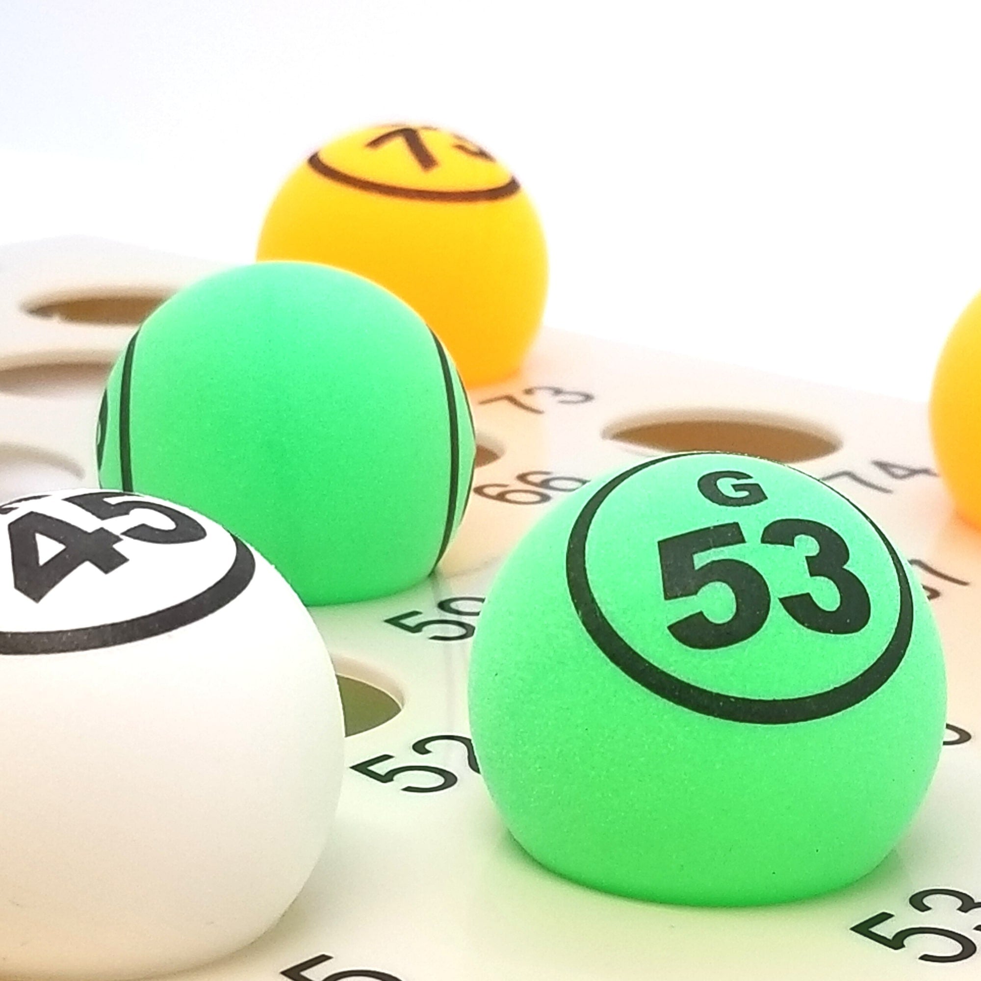 5-Color Double Number Bingo Balls 40 mm | Mr. Chips – Mr. Chips Store