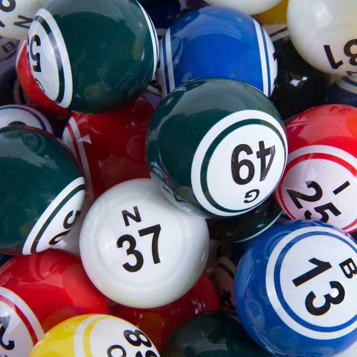 5-Color Double Number Coated Bingo Ball Set