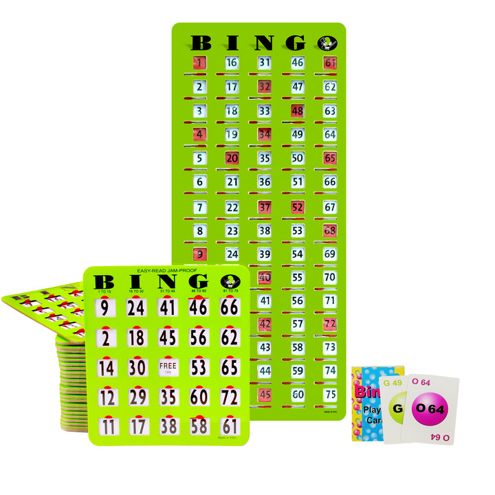 Complete Bingo Game w/25 Easy Read JAM PROOF Shutter Cards