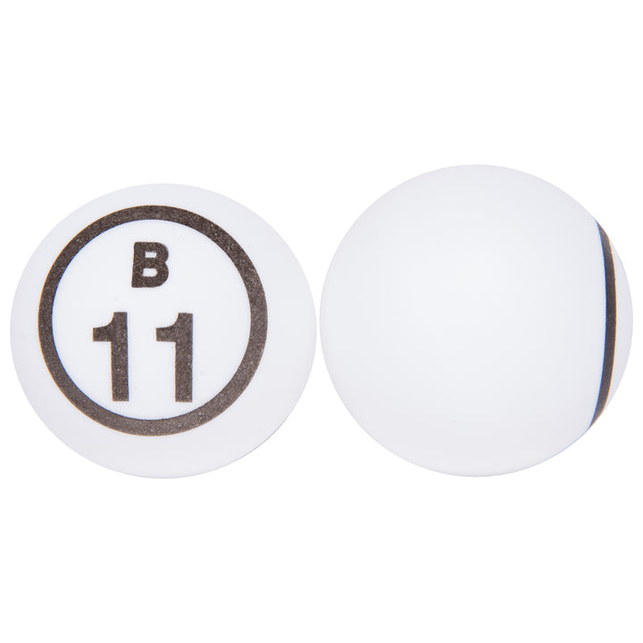 White Single Number Bingo Ball Set (38 mm)