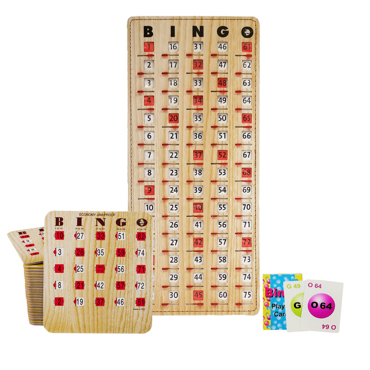 Complete Bingo Game w-25 Economy JAM PROOF Shutter Cards