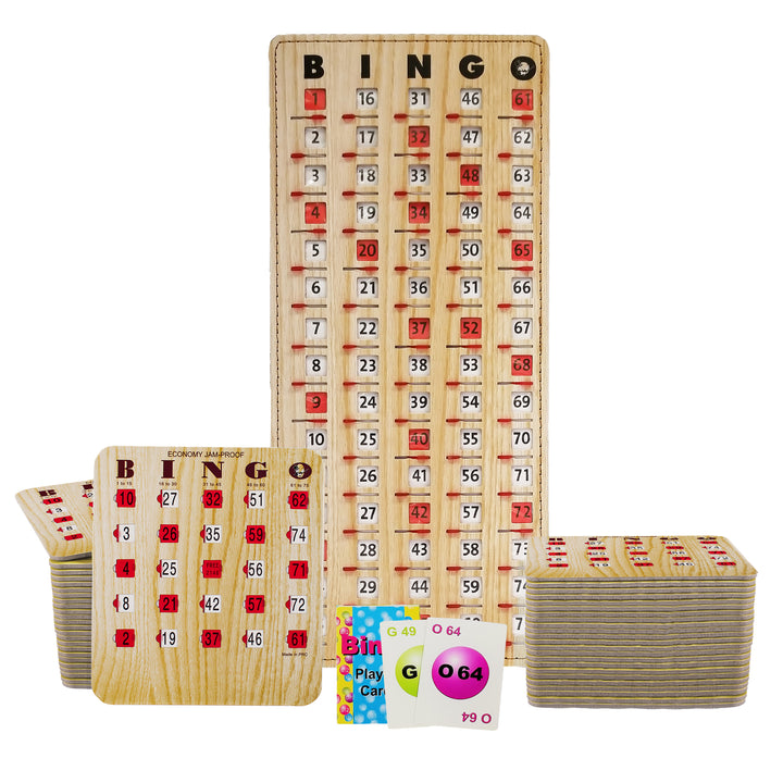 Complete Bingo Game w-50 Economy JAM PROOF Shutter Cards